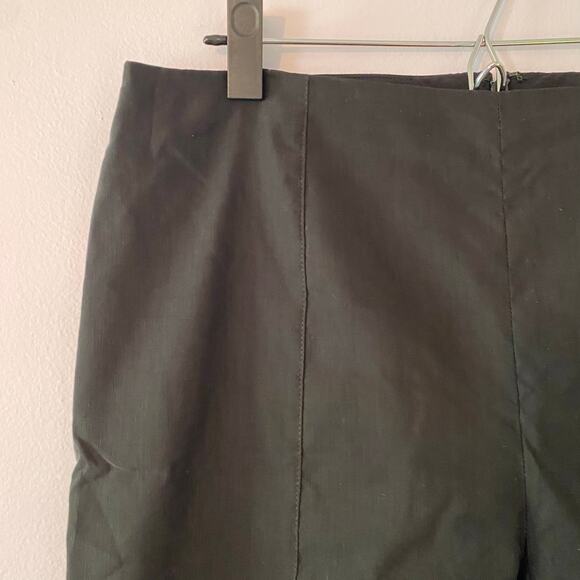 Veronica Beard Women's 14 Honolulu Black Linen Blend Dress Pants Cropped Preppy - Picture 4 of 12